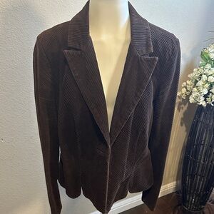 Zinc Originals brown corduroy blazer jacket in size XL.